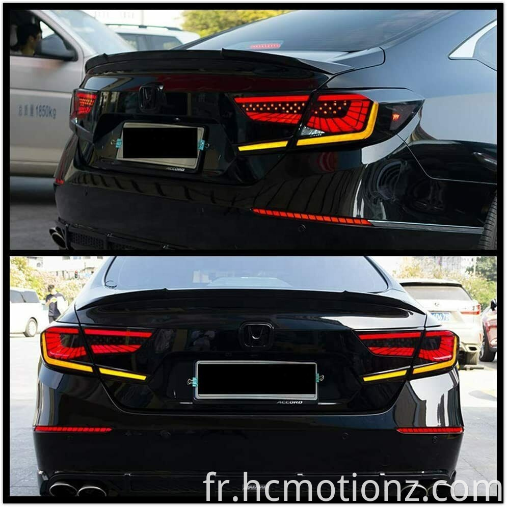 HCMotion Factory Wrossals Full LED Start Up Animation V2 arrière arrière arrière 2018 2019 2020 2021 Feux arrière pour Honda Accord